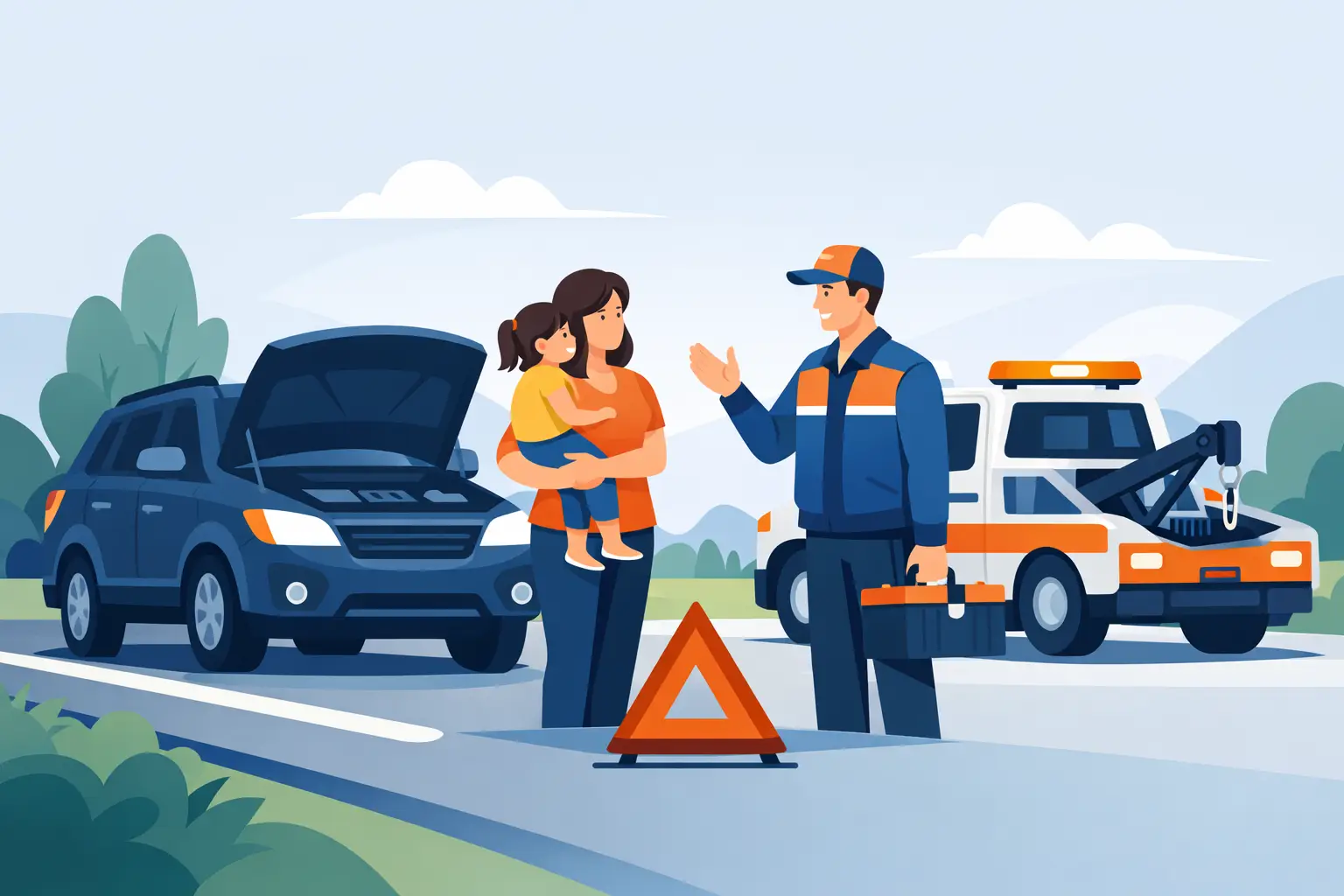 Roadside Assistance for Family Cars That Shows Up