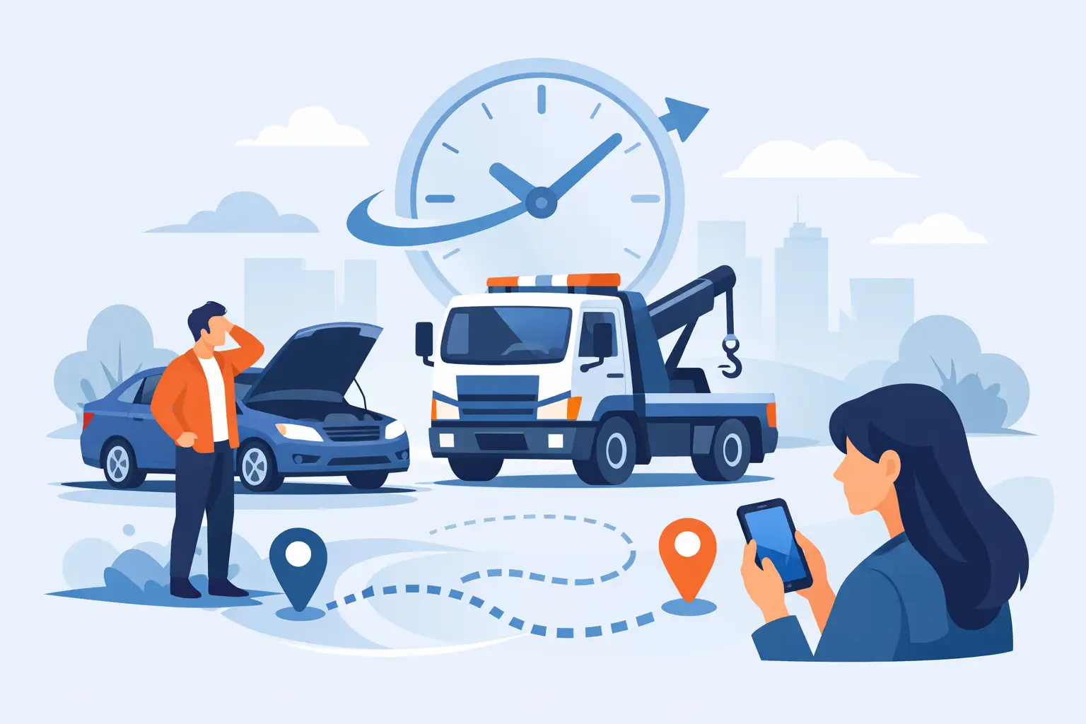 Tow Truck Arrival Time Expectations Explained