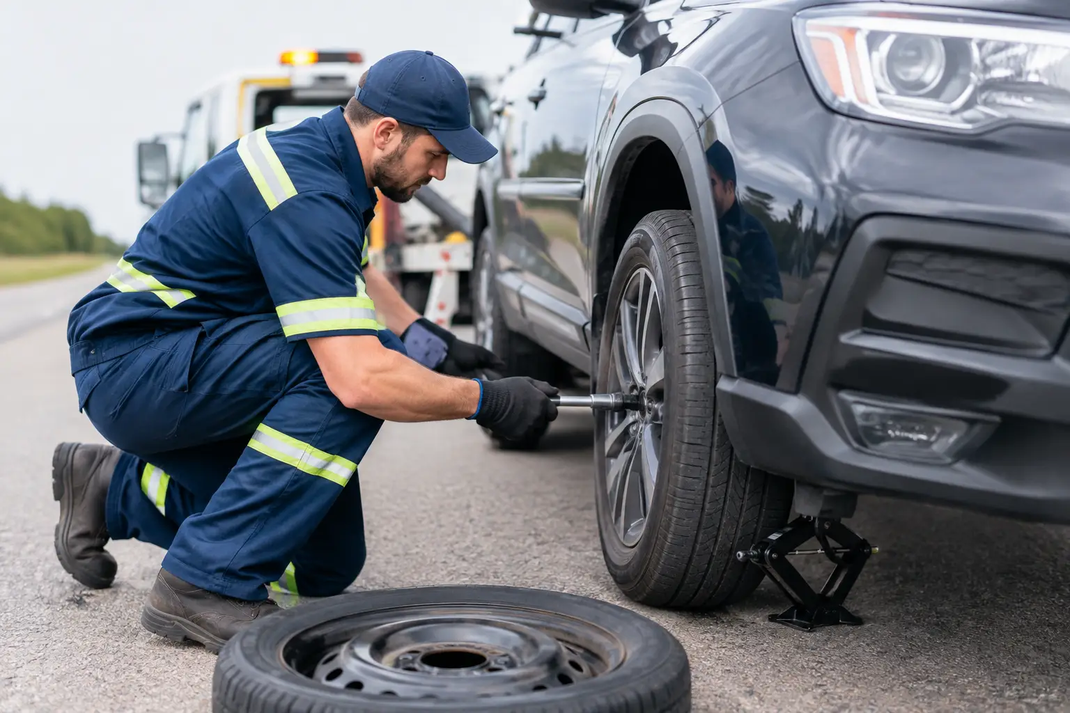 Can Roadside Services Change Tires? What to Expect